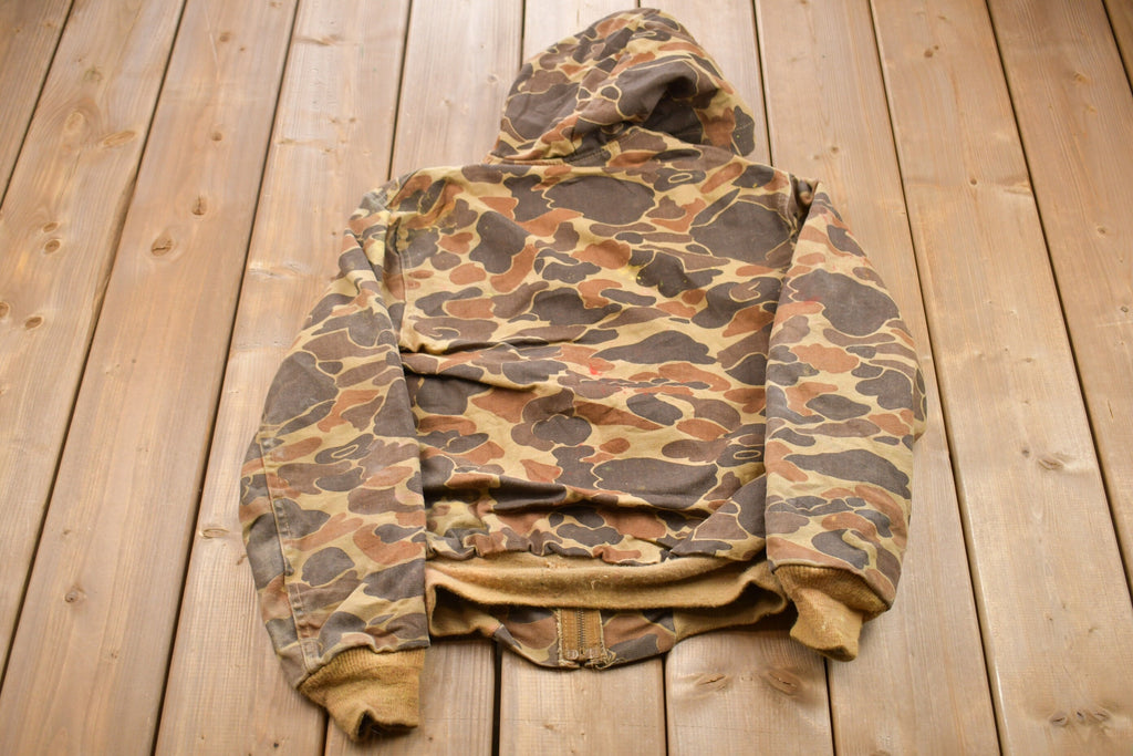 Vintage 1990s Youth Carhartt Camo Hooded Jacket