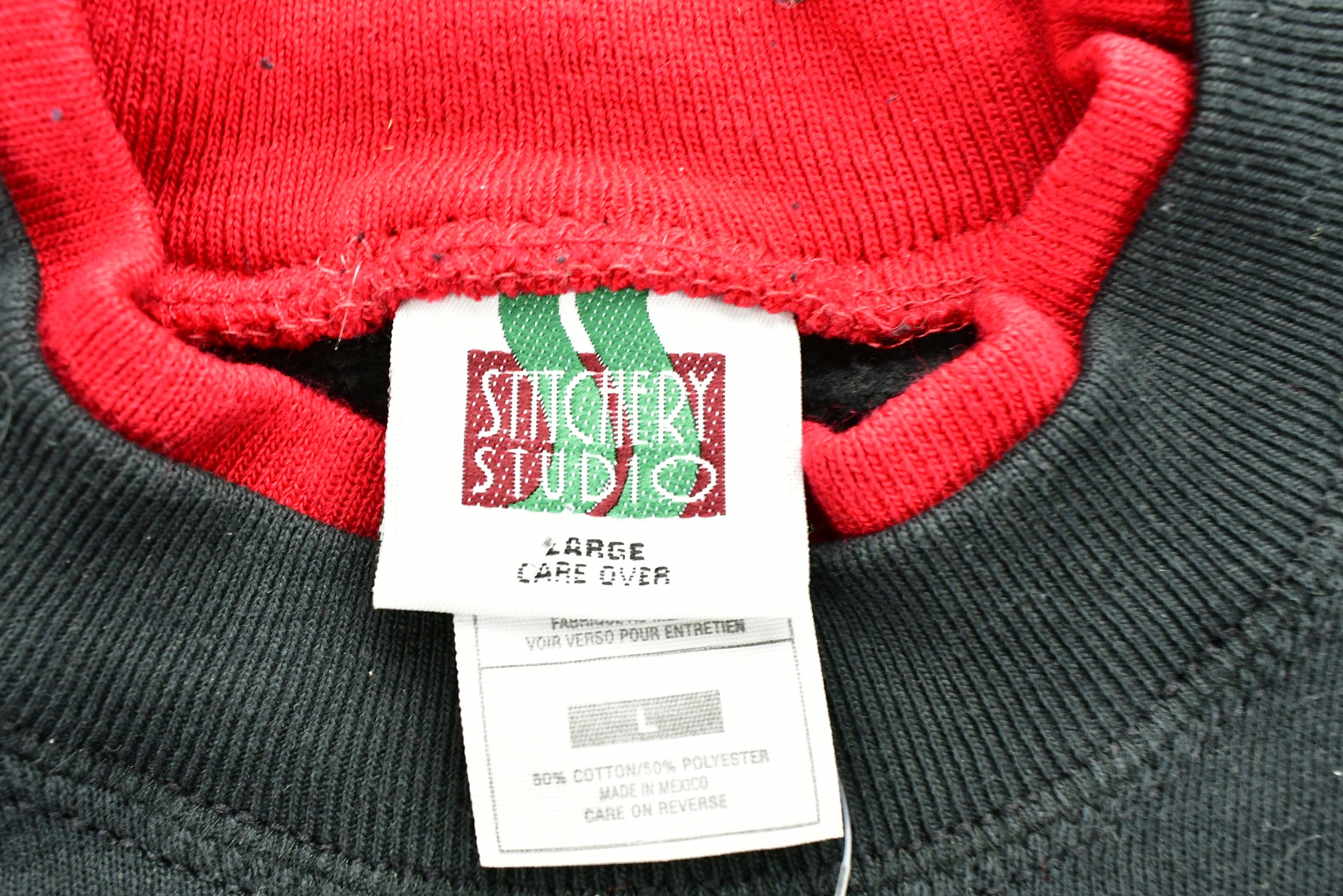 Vintage 1990's "Joy" Embroidered Christmas Sweater , 90s Holiday Crewneck , Layered Collar , Winter Wear , Festive Graphic Print