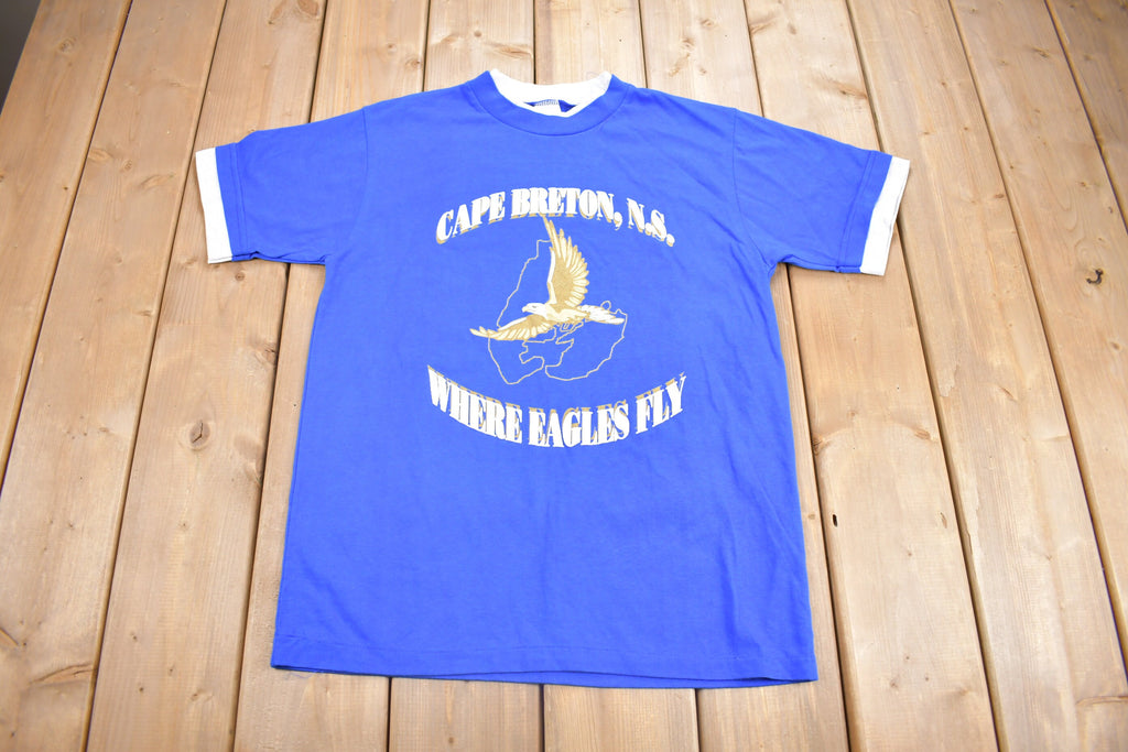 Vintage 1980s Cape Breton Nova Scotia Where Eagles Fly Graphic T-Shirt