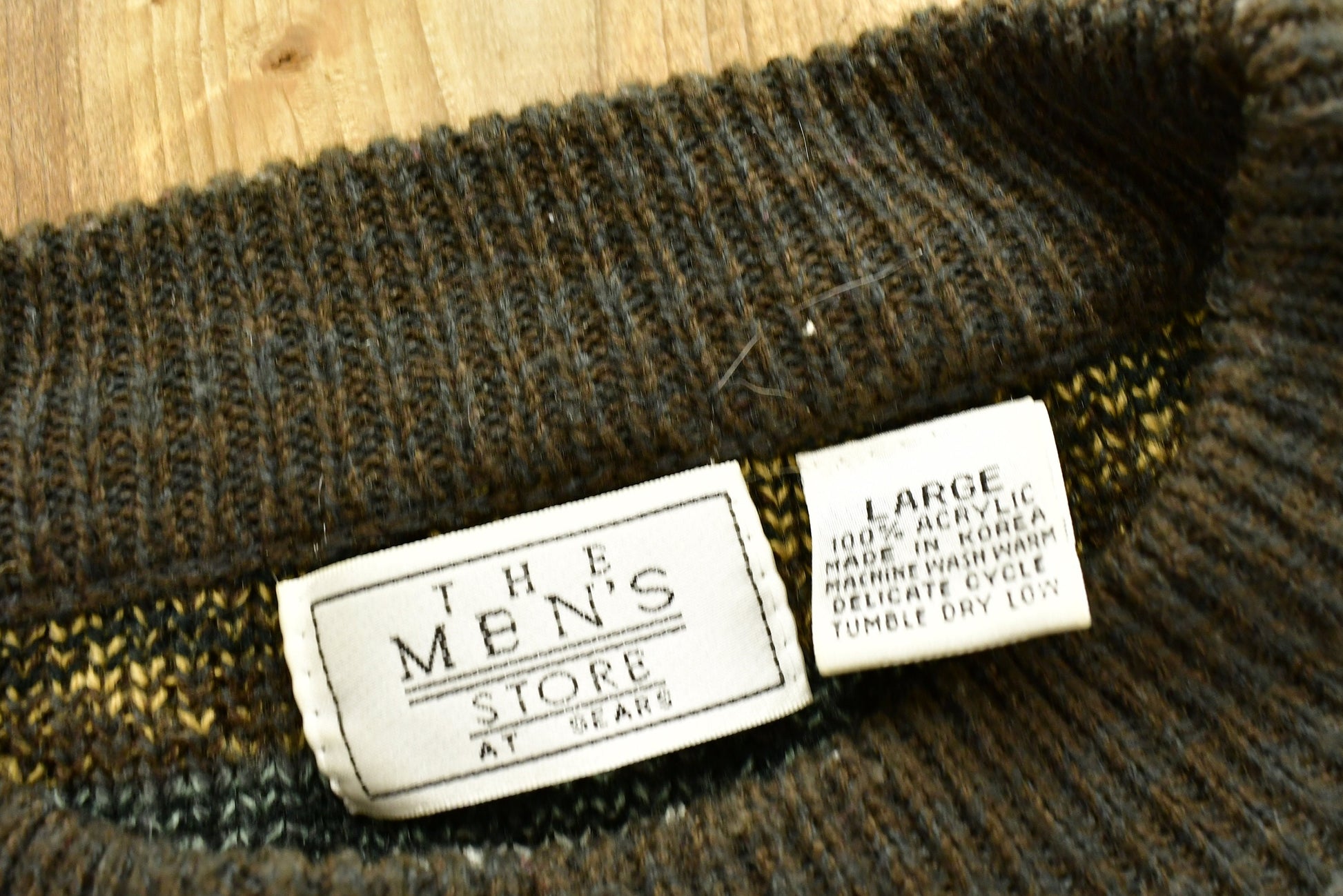 Vintage 1990s Abstract Color Block Knitted Sweater / Vintage 90s Crewneck / All Over Pattern / Outdoor / Sweatshirt / Abstract Graphic