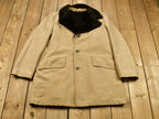 Vintage Beige Fur Collared Overcoat
