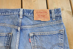 Vintage 1990s Levi's 505 Regular Straight Fit Denim Blue Jeans Men's 32 x 32 / 90s Levi's / Streetwear