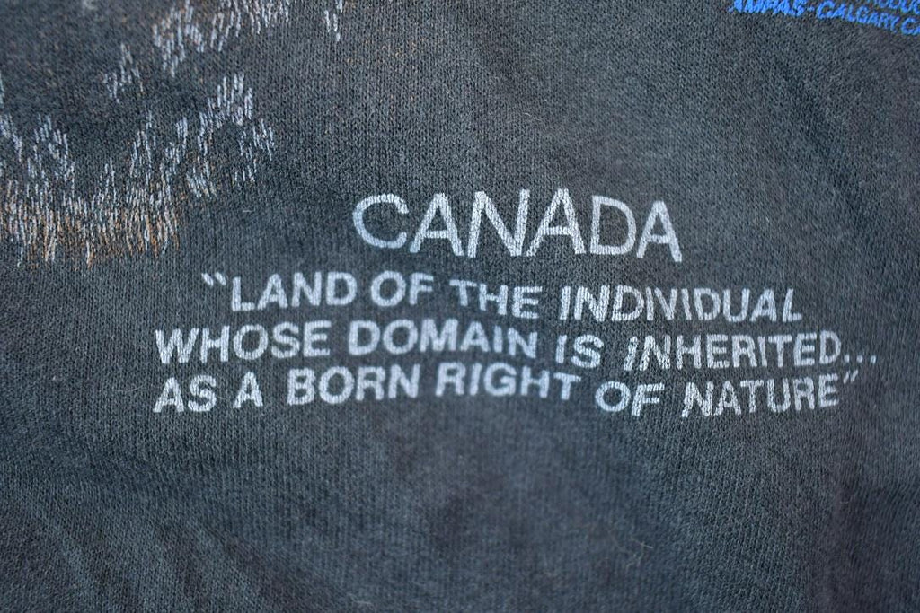 Vintage 1990s Neon Canadian Bear Crewneck Sweatshirt / 90s Crewneck / Souvenir Sweater / Streetwear / Travel And Vacation