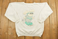 Vintage 1990s Cute Skiing Rabbit Crewneck Sweater