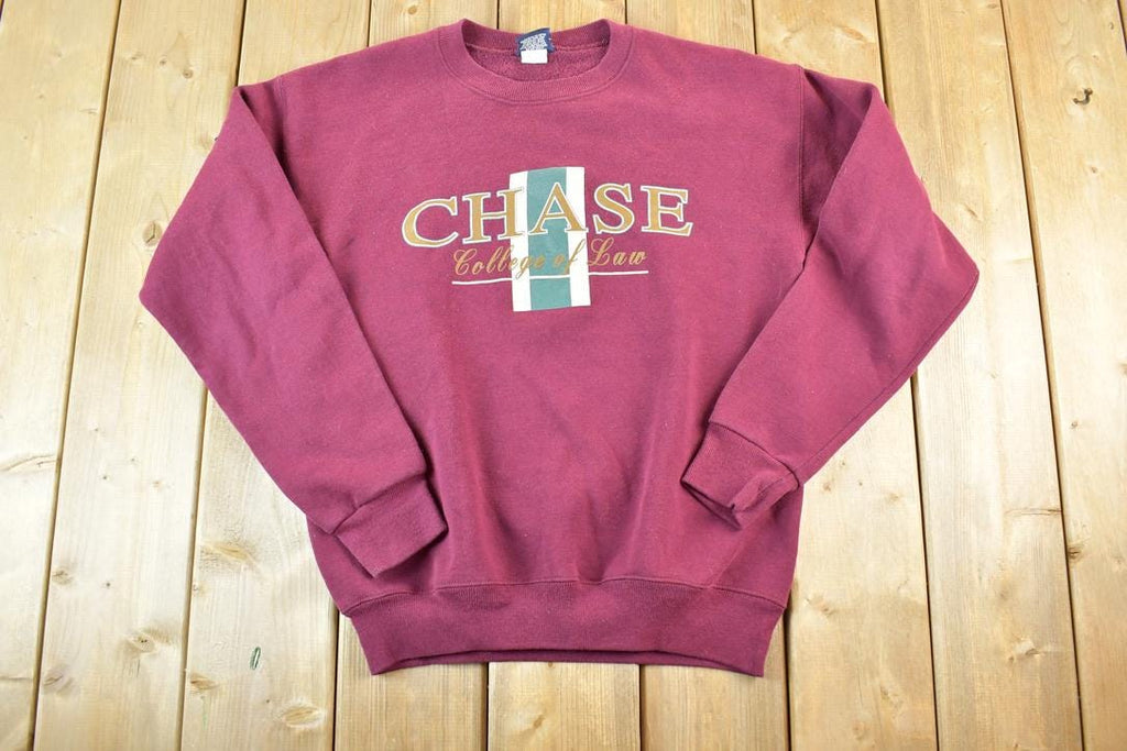 Vintage 1990s Chase University College Of Law Collegiate Crewneck Made In USA