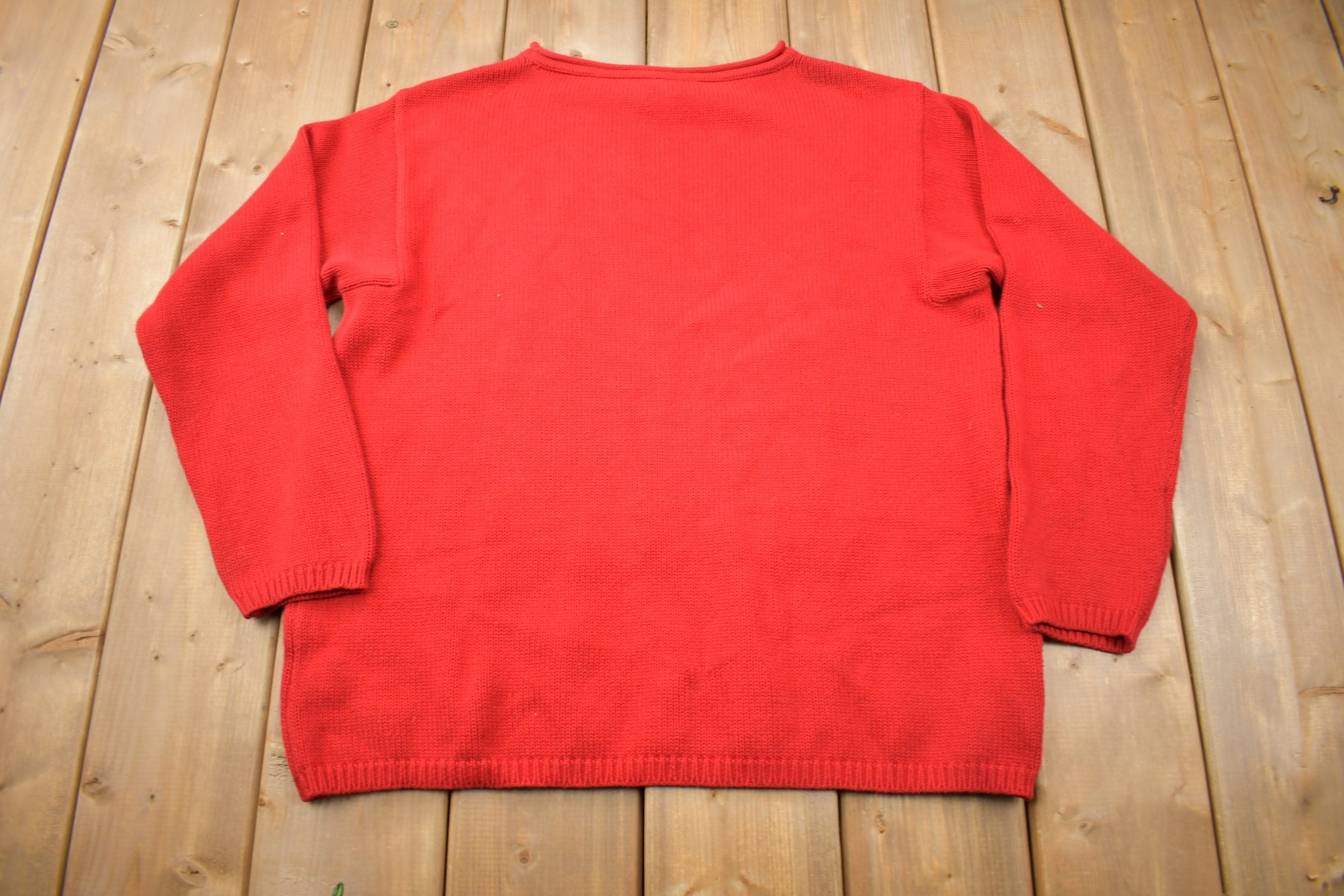 Vintage 1990s DKNY Knit Sweatshirt  90s Crewneck  Size Medium  The Official Uniform Of New York  Streetwear  Vintage DKNY