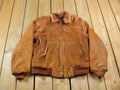 Vintage 1980s Faux Fur Lined Bomber Jacket