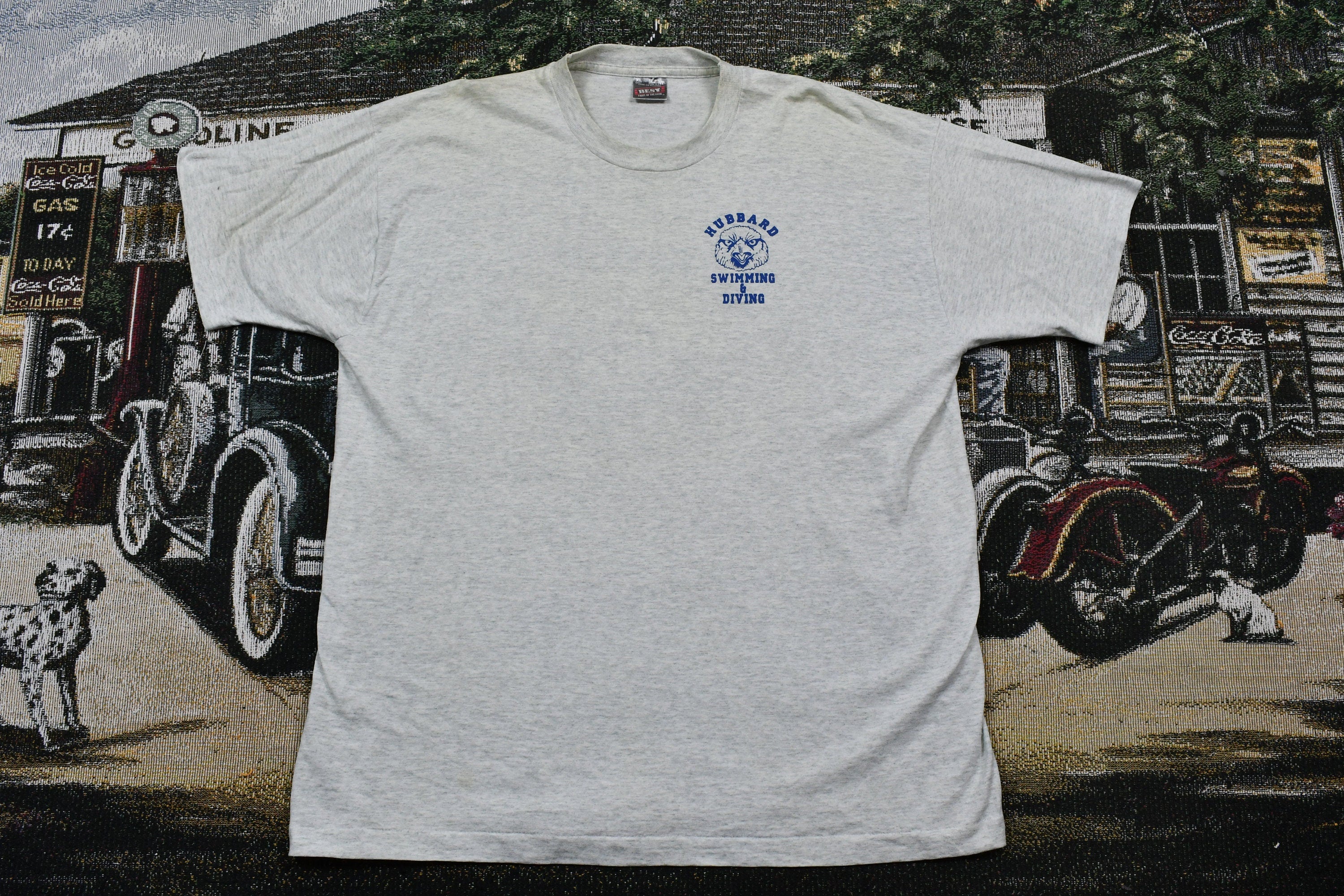 Vintage 1990s Hubbard Eagles Swimming & Diving Single Stitch T-Shirt