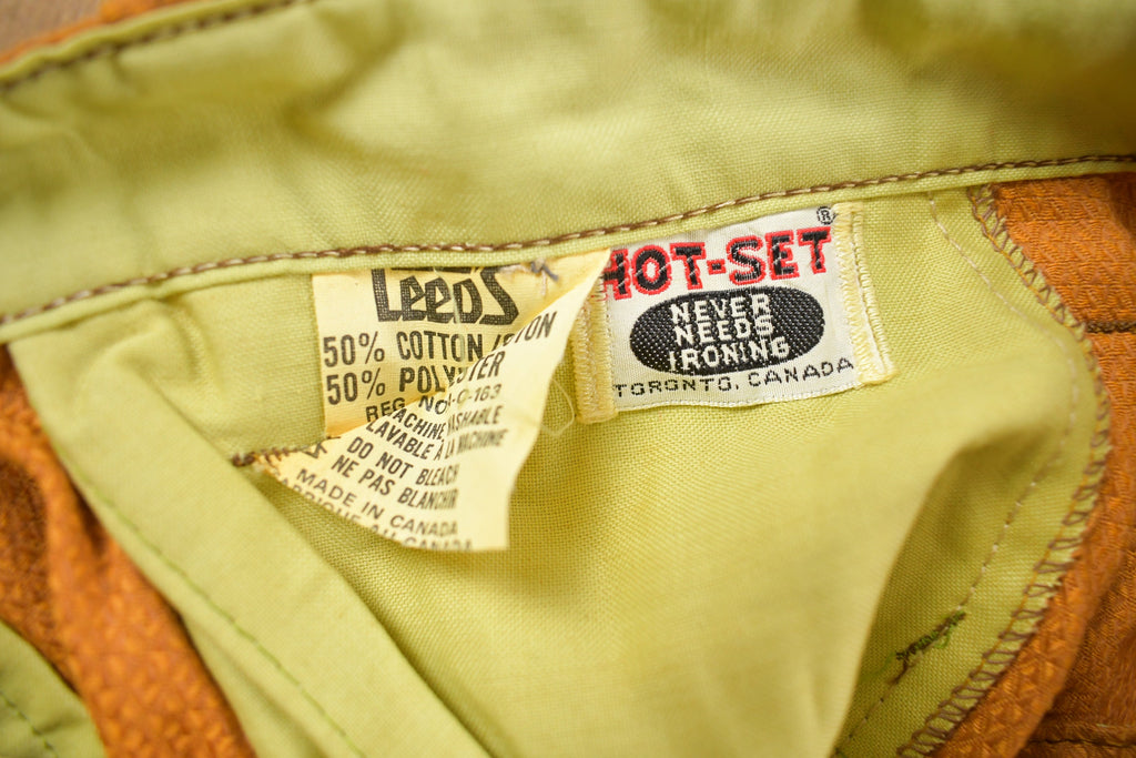 Vintage Deadstock 1970s Leeds Hot-Set Flared Trousers Size 30 x 36