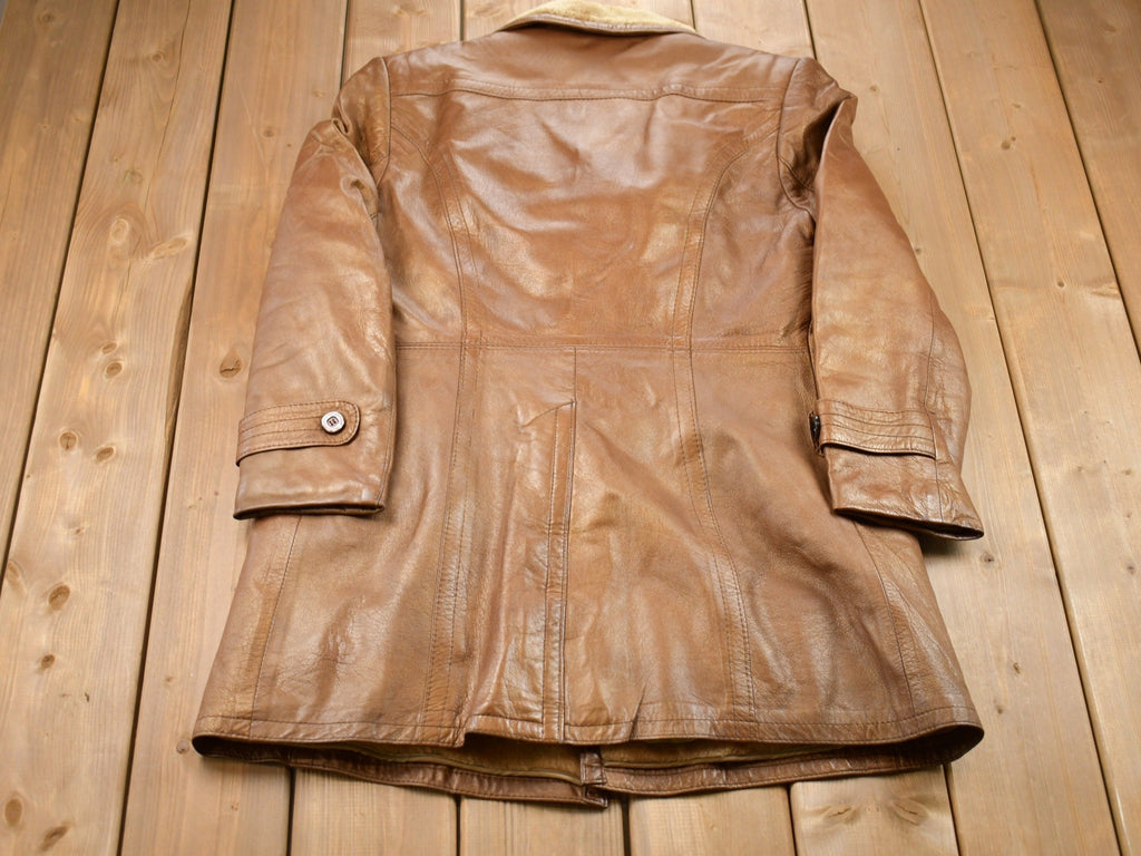 Vintage 1980s Sears Leather Fur Jacket