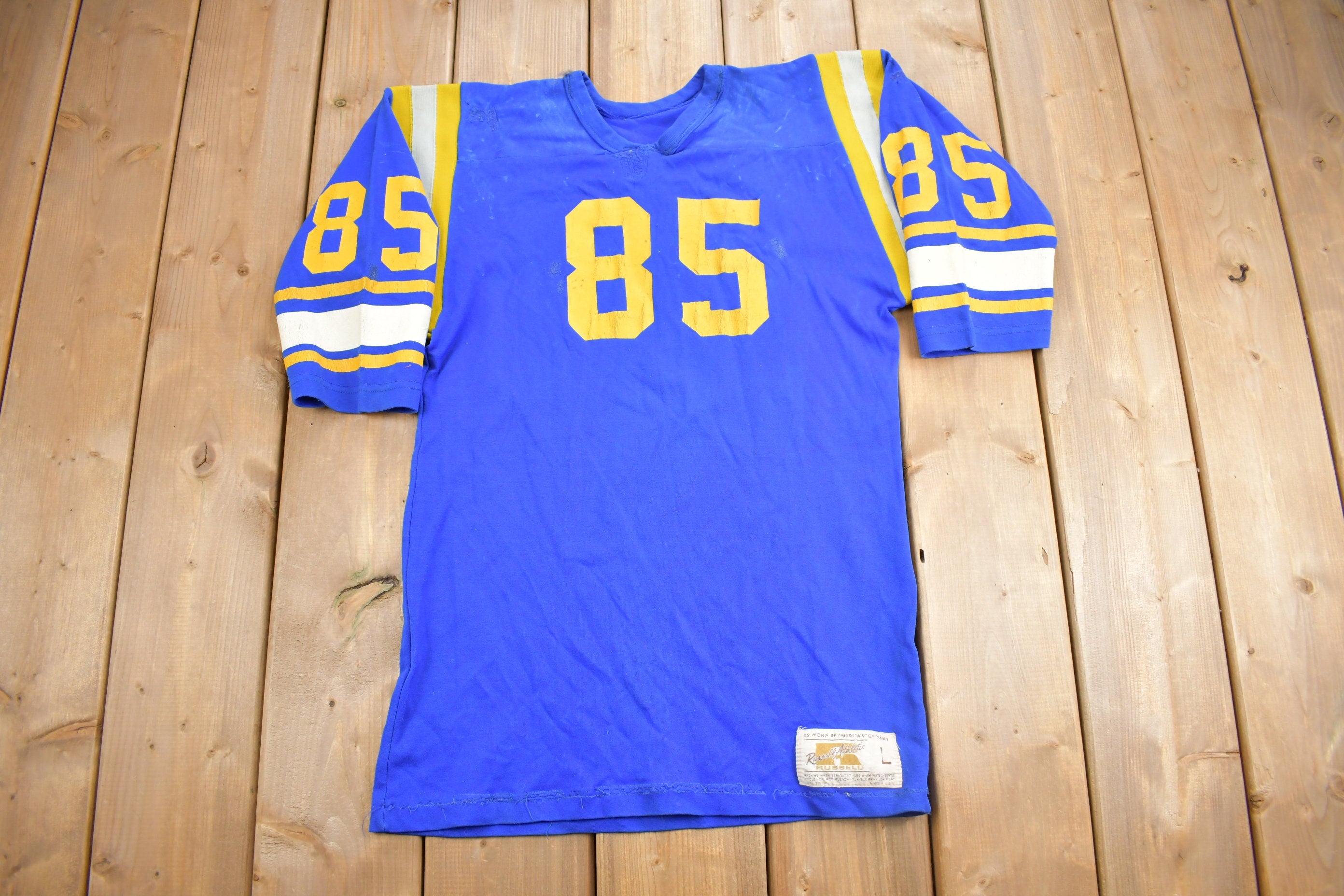 Vintage 1985 Russell Athletics Blank Football Jersey