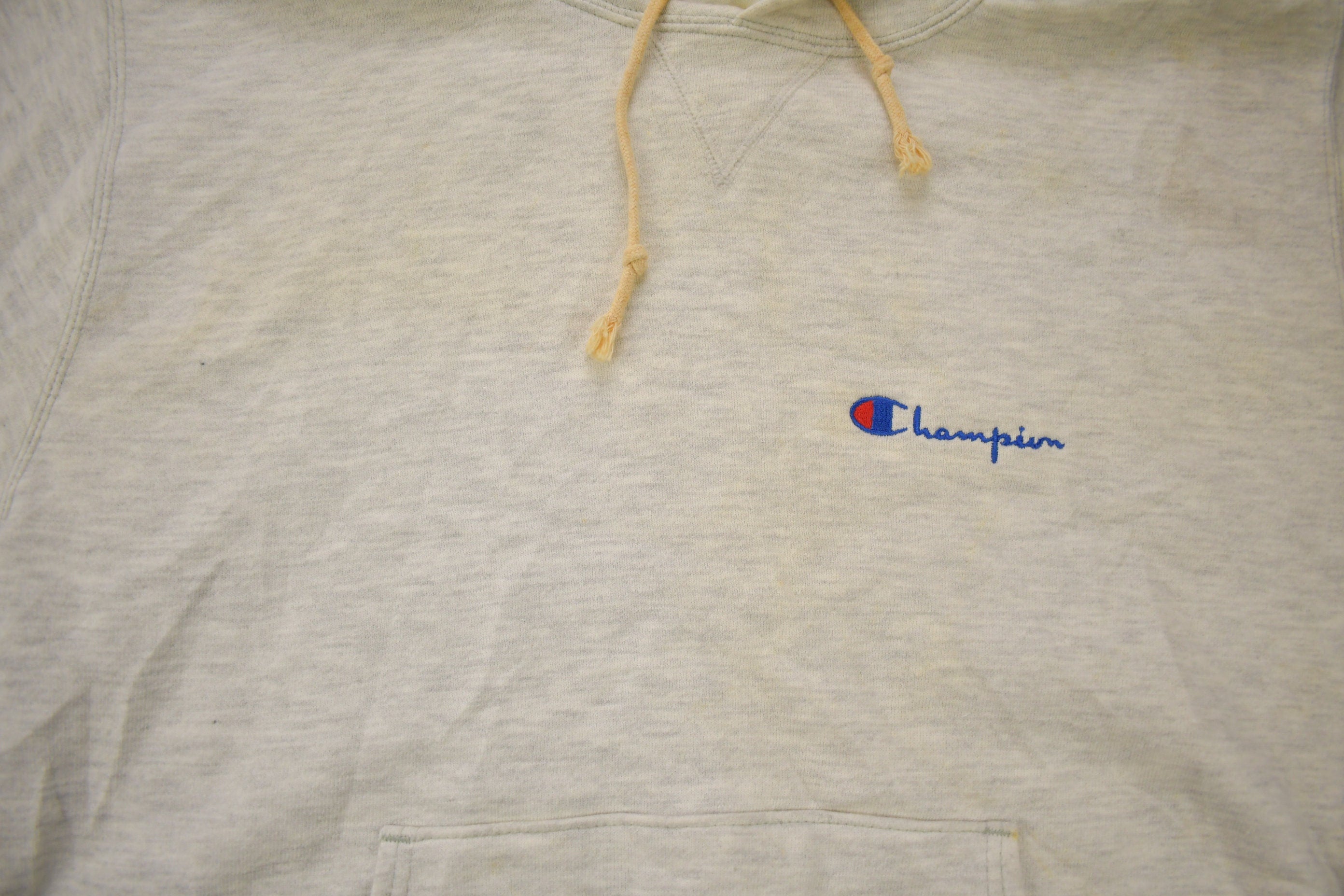 Vintage 1990s Champion Small Logo Grey Hoodie