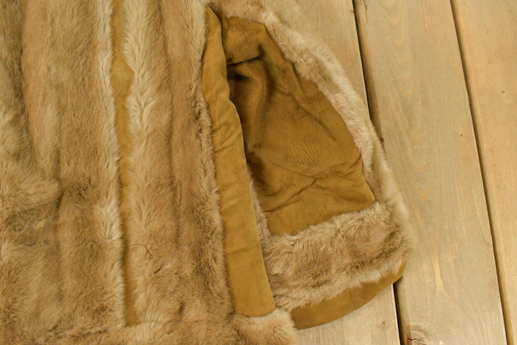 Vintage 1960's One World Faux Fur Coat Women's Large