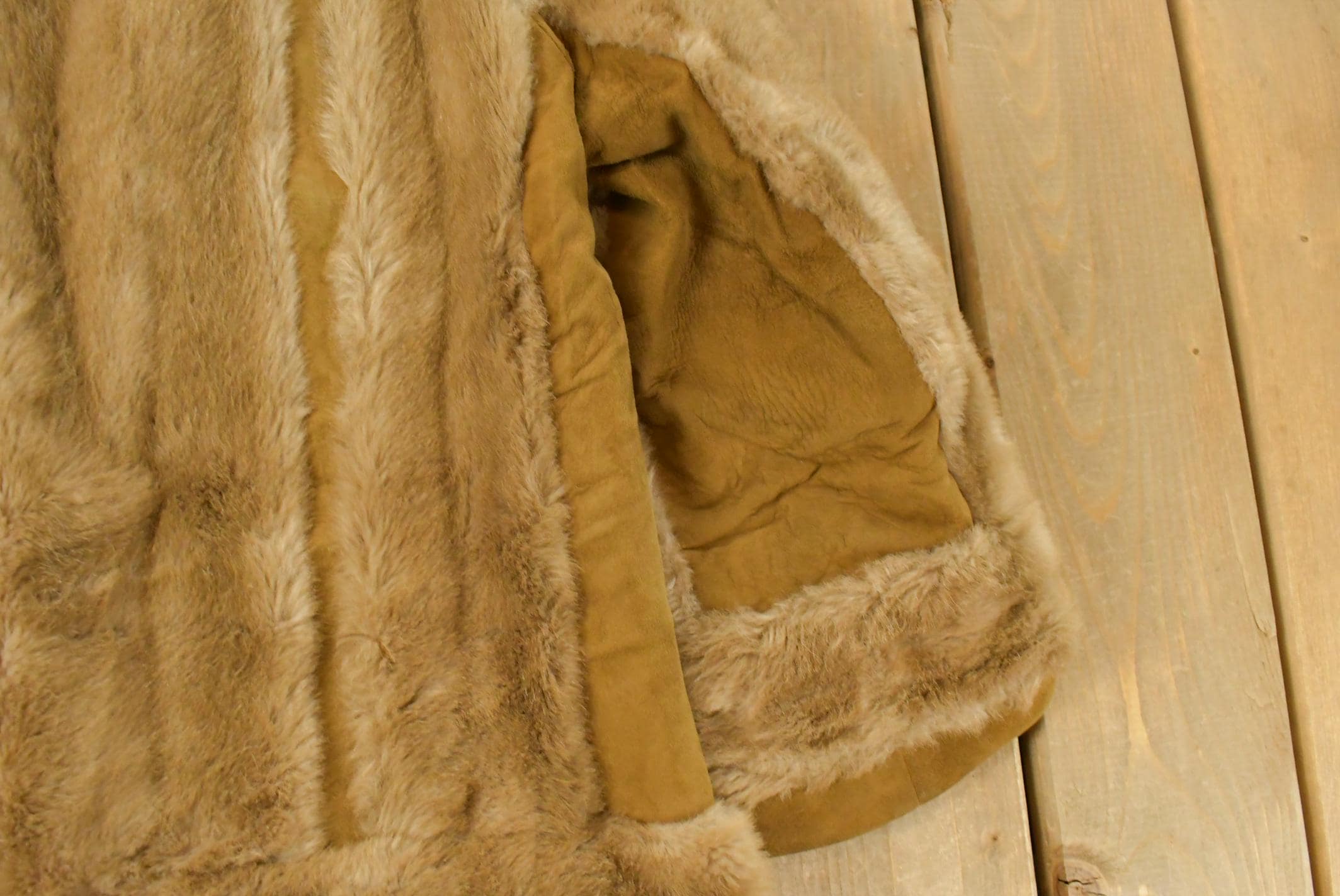 Vintage 1960's One World Faux Fur Coat Women's Large