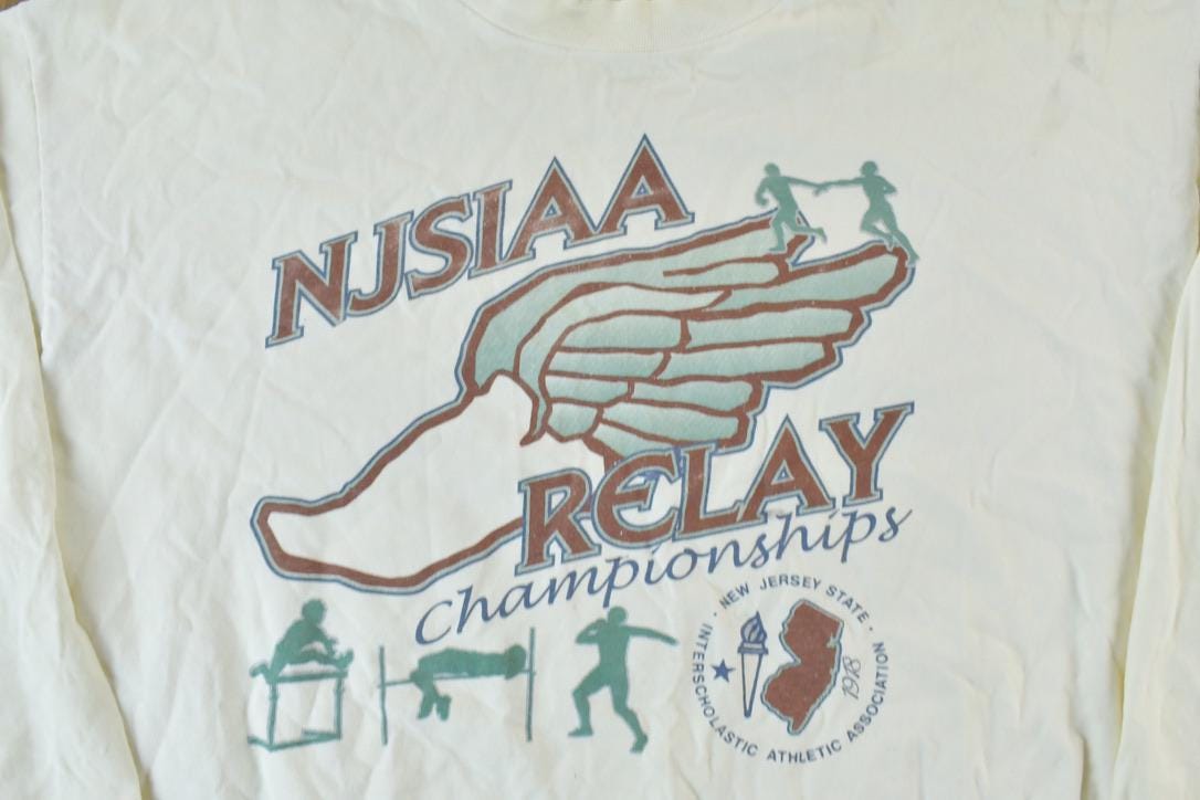 Vintage 1990s NJSIAA Relay University Collegiate Long Sleeve T-Shirt