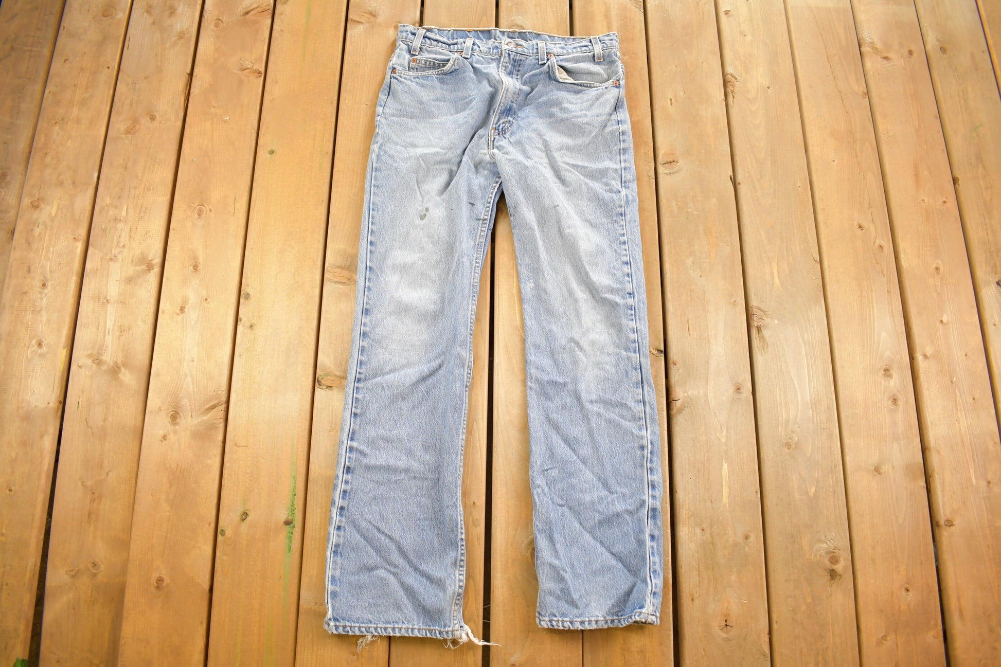 Vintage 1980s Levi's 517 Orange Tab Jeans Size 33 x 30.5