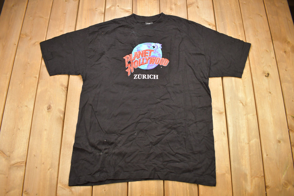 Vintage 1991 Planet Hollywood Zurich Souvenir T Shirt