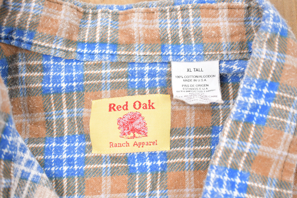 Vintage 1980s Red Oak Plaid Button Up Shirt