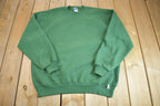 Vintage 1990s Green Russel Athletics Crewneck Sweatshirt Made In USA- XL