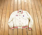 Vintage 1980s USA ADM Feeds Satin Bomber Jacket