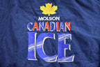 Vintage 1990s Molson Canadian Ice Leather Varsity Jacket