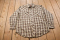 Vintage 1990s Country Shirt Works Plaid Button Up Western Shirt
