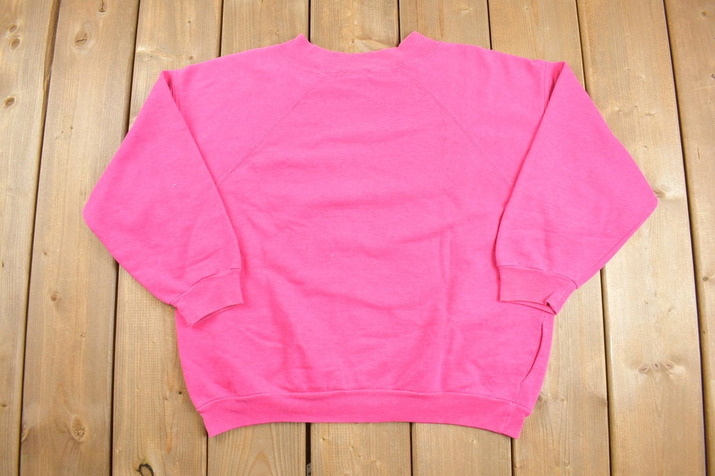 Vintage 1980s Blank Hot Pink Crewneck Sweatshirt