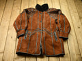 Vintage 1980s Abstract Pattern Shearling Coat