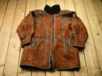 Vintage 1980s Abstract Pattern Shearling Coat