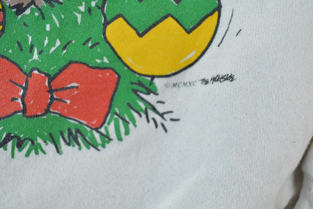 Vintage 1990s Merry Moosement Crewneck Sweatshirt Made In USA