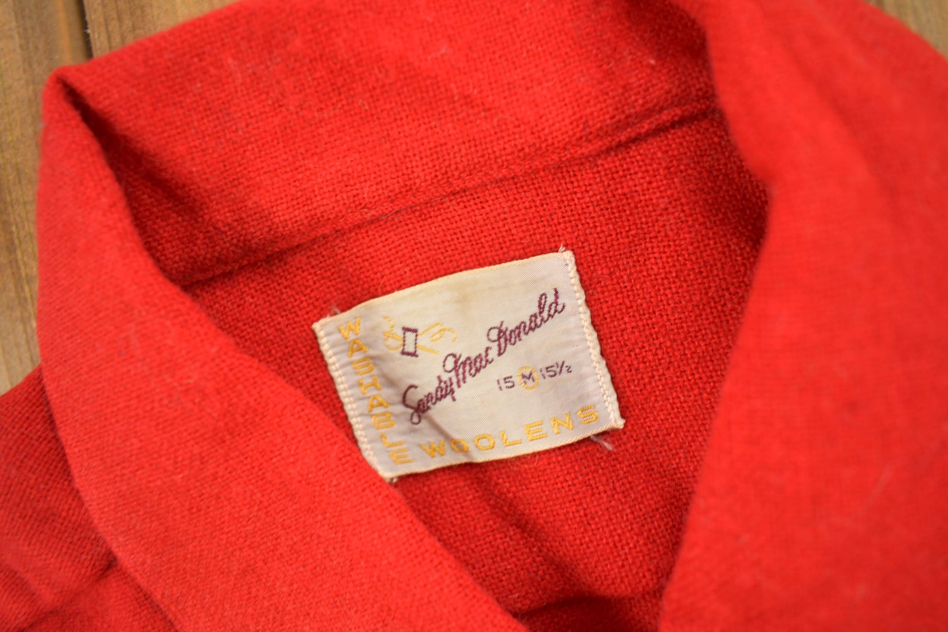 Vintage 1970s Sandy Mac Donald Red Button Up Shirt