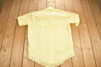Vintage 1960s Gold Circle Blank Yellow Button Up Shirt