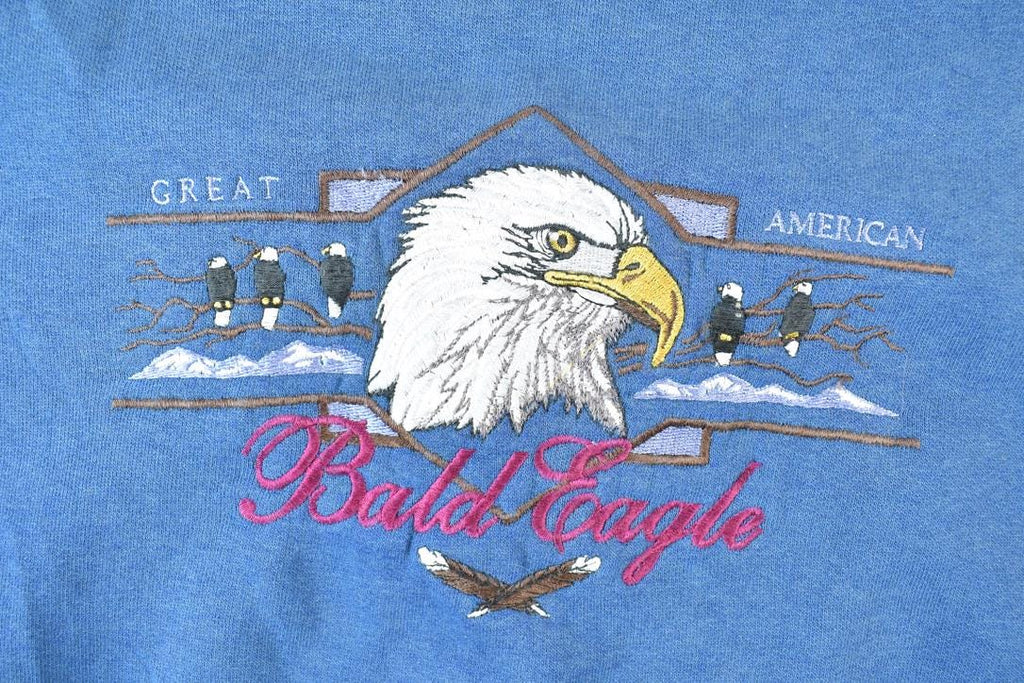 Vintage 1990s Bald Eagle Outdoorsman Crewneck Sweatshirt