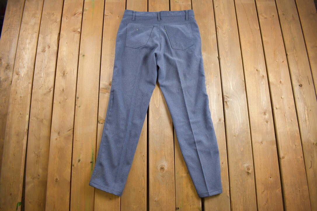 Vintage 1970s Levi's Pleated Polyester Pants Size 34 x 32