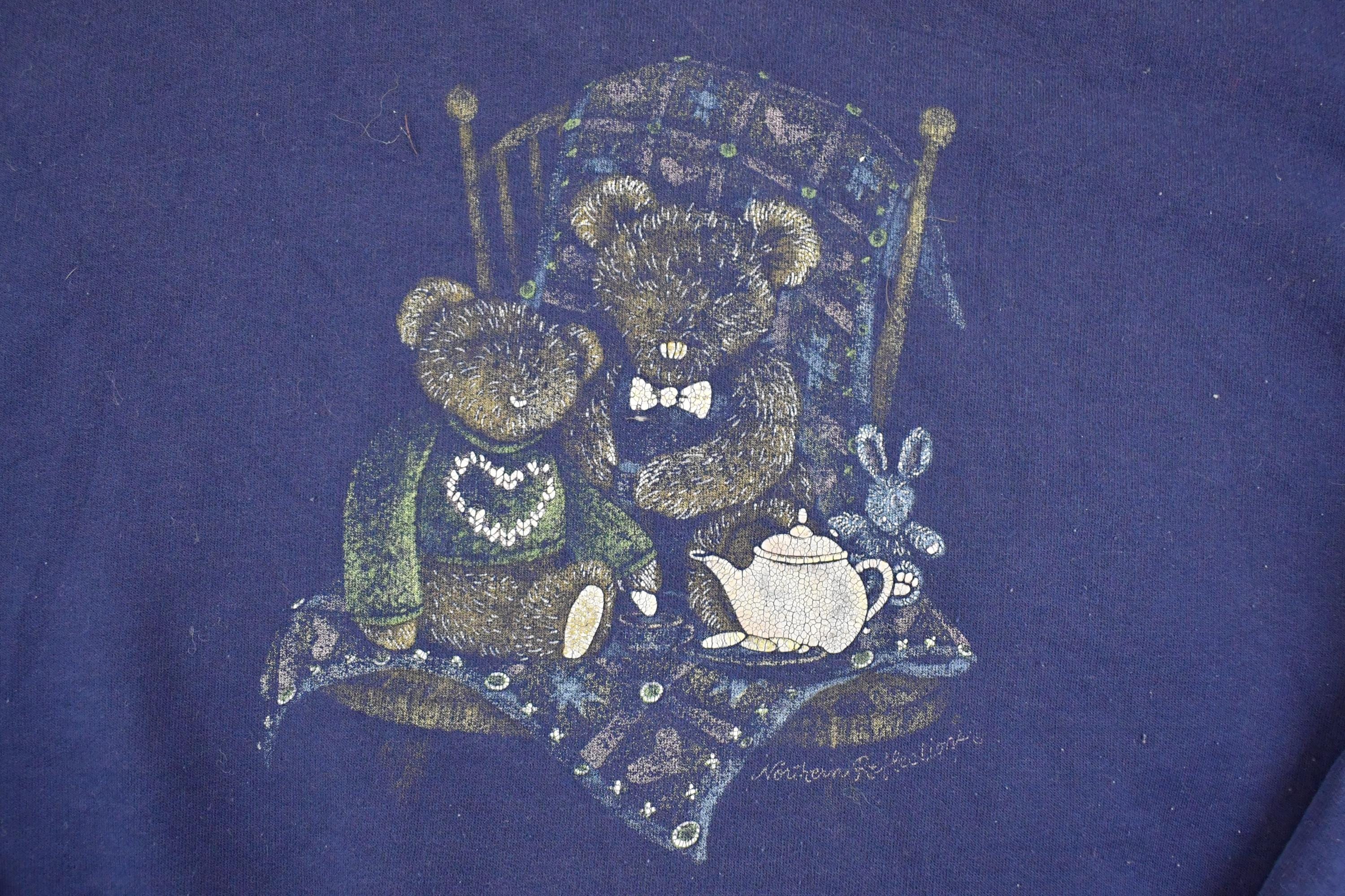 Vintage 1990s Cute Teddy Bears Northern Reflections Souvenir Crewneck Sweatshirt Womens L