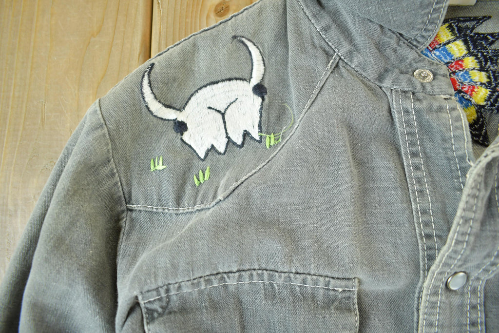 True Vintage 1970s Western Native Button Up Shirt Womens Small-Medium