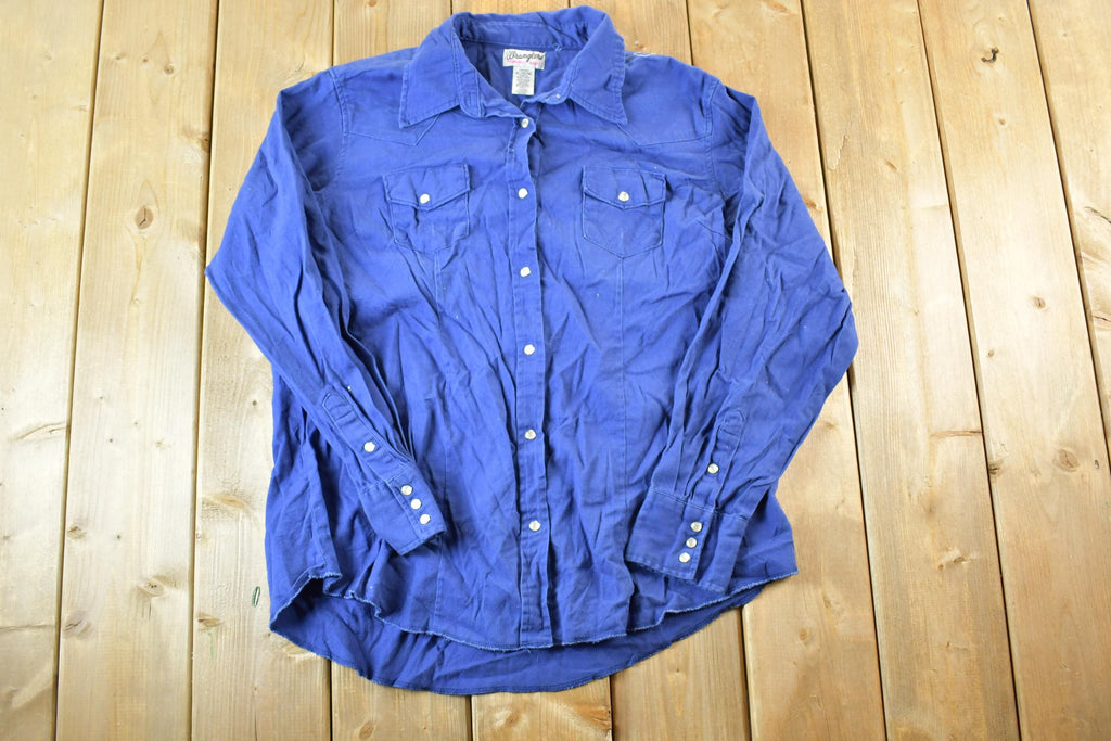 Vintage Y2K Wrangler Wrancher Shirts Button Up Cowboy Shirt Womens XL