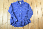 Vintage Y2K Wrangler Wrancher Shirts Button Up Cowboy Shirt Womens XL / Vintage Dress Shirt / Striped Button Up / Dinner Shirt