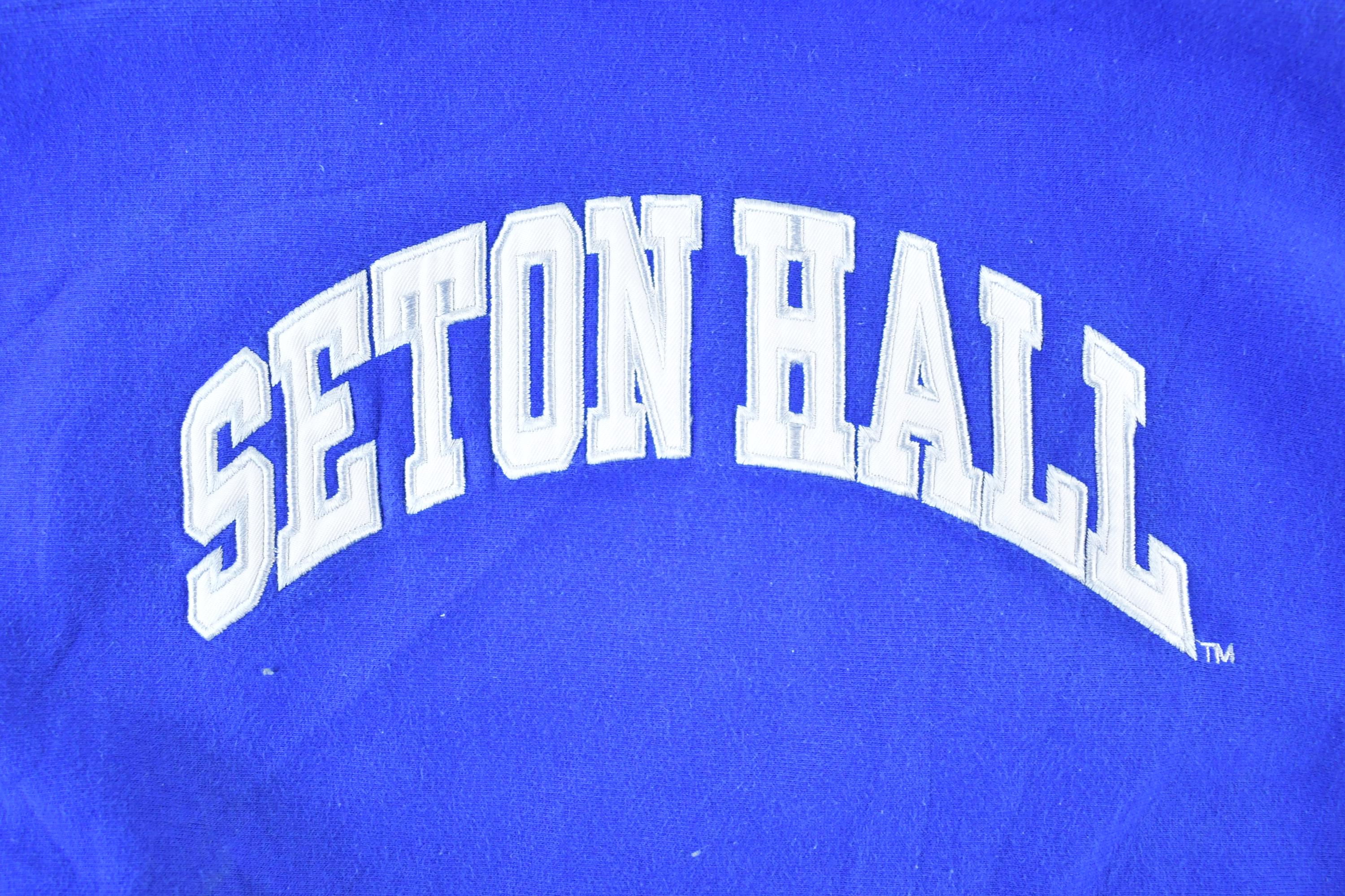 Vintage 1990s Steve And Barry's Seton Hall University Of Collegiate Crewneck