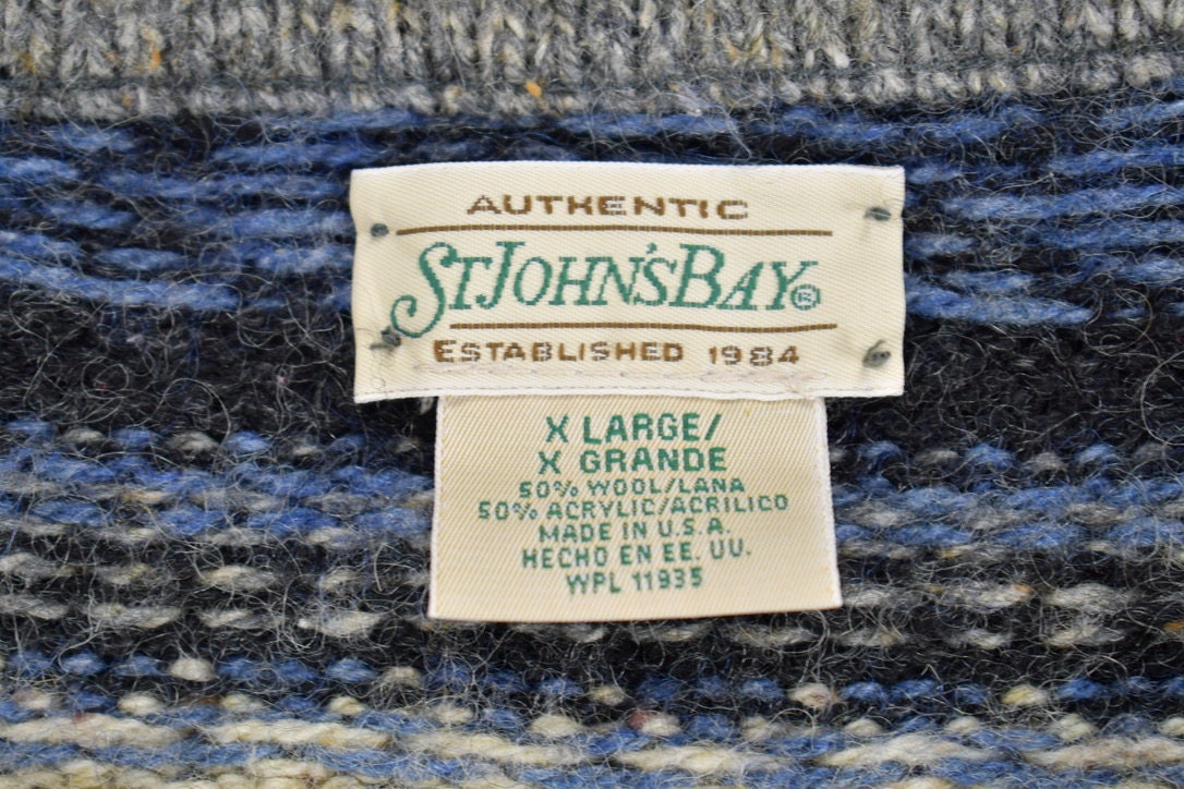 Vintage 1990s St Johns Bay Knit Crewneck Sweater