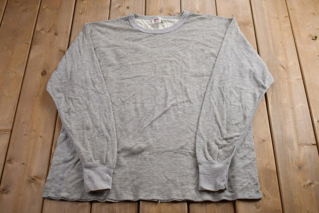 Vintage 1990s Blank Thermal Crewneck Sweatshirt