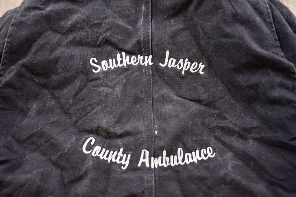 Vintage 1990s Carhartt Sherpa Lined Southern Jasper Country Ambulance Embroidered Sierra Sandstone Jacket