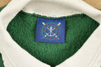 Vintage 1990s Peace On Earth Embroidered Collared Sweatshirt