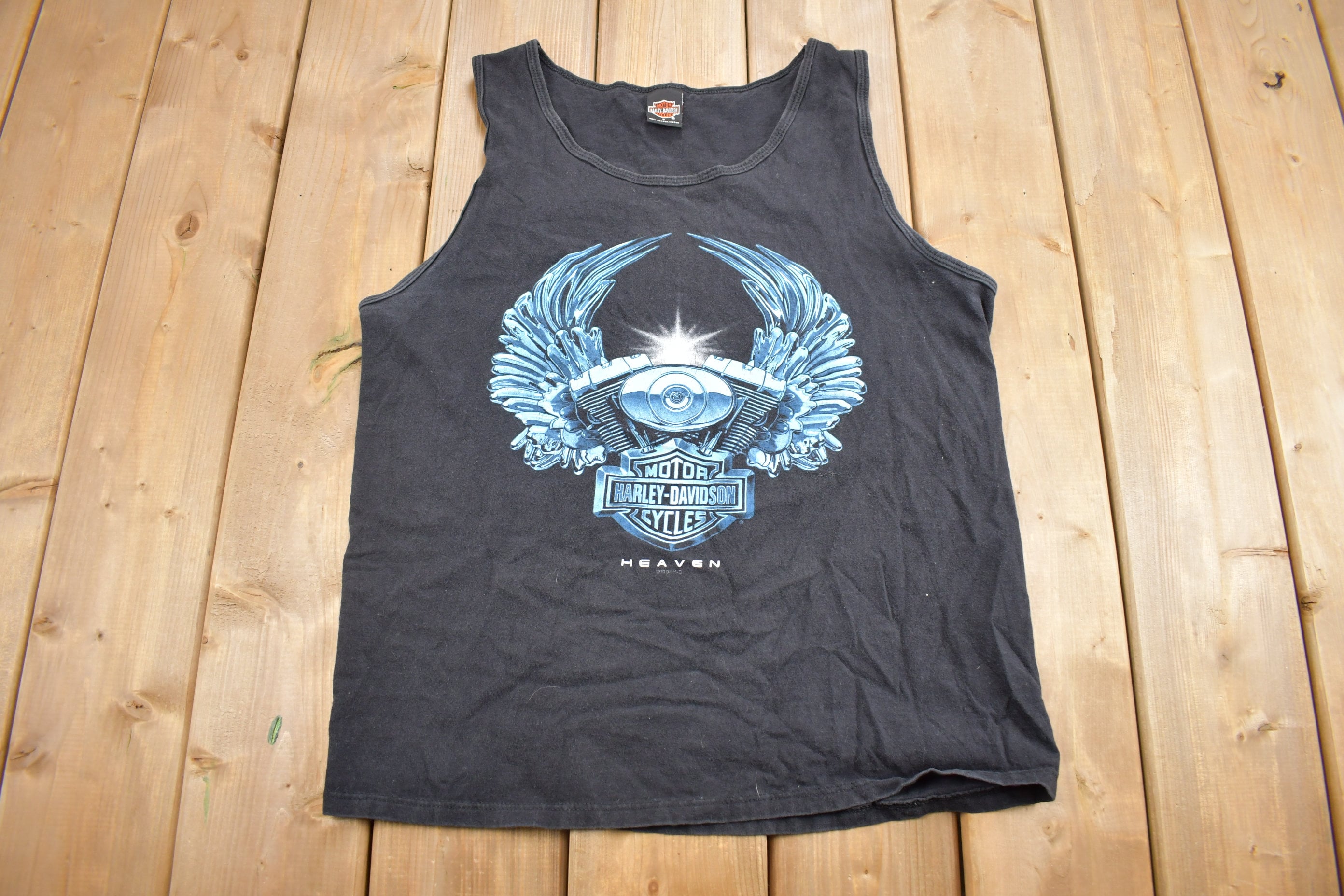 Vintage 1998 Harley Davidson Heaven Las Vegas Nevada Graphic Tank Top