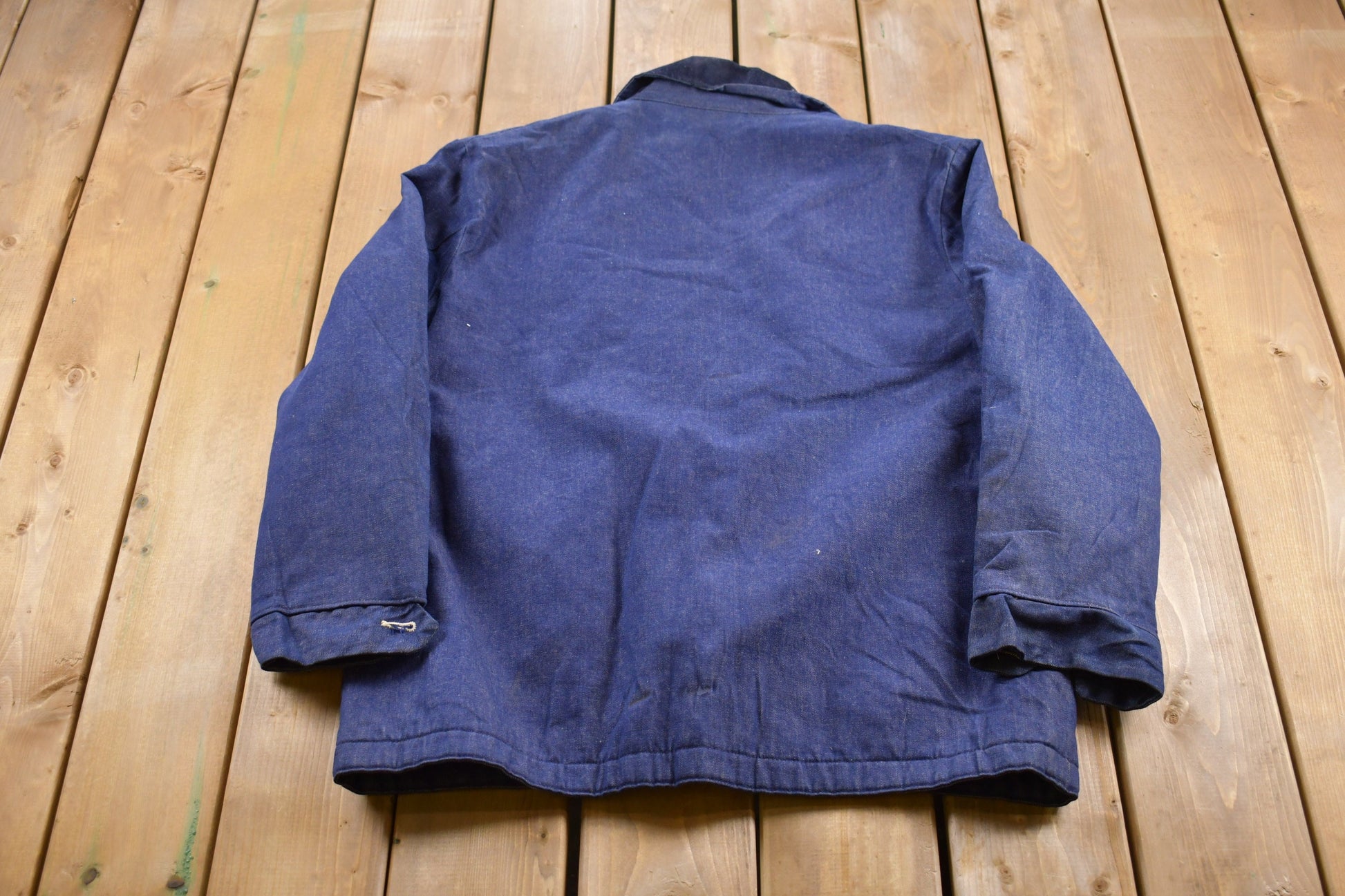 Vintage 1990s Denim Chore Coat / Vintage Denim / Streetwear / Vintage Fall Outerwear / Fall Jacket / Blue denim / Blanket Lined