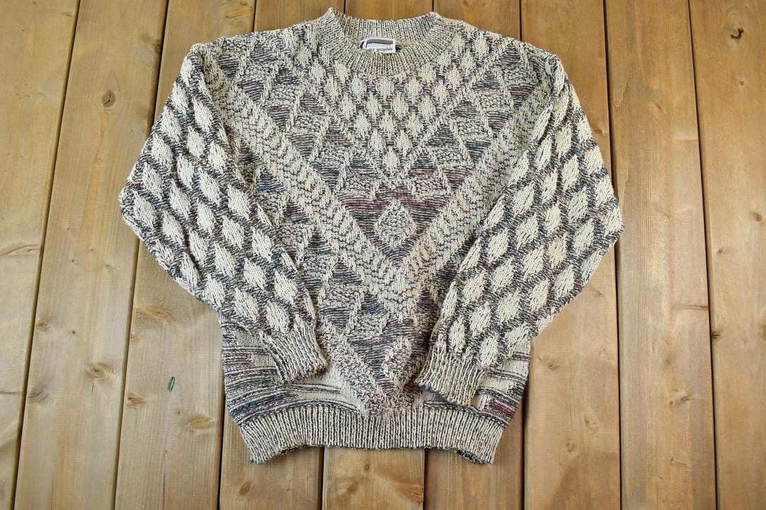 Vintage 1990s Sweater Graphix Knit Crewneck Sweater
