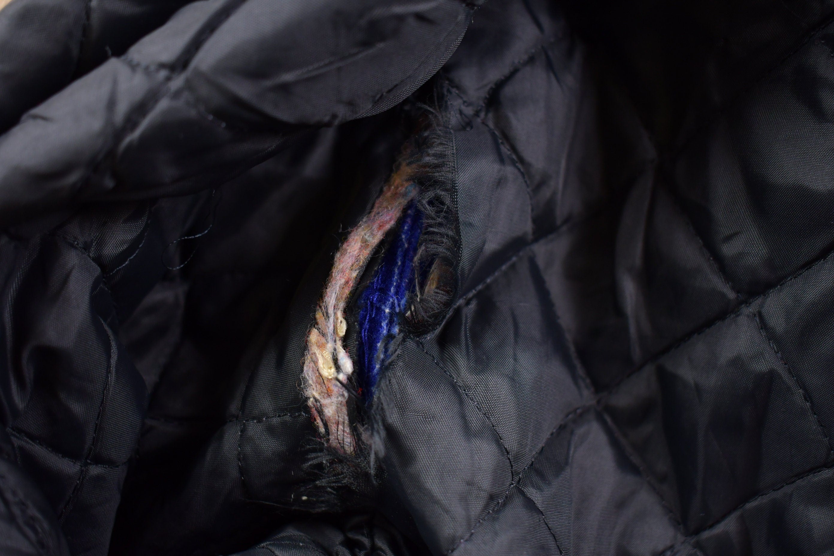 Vintage 1980s Diamond Quilt Lined Waseca Wool Jacket
