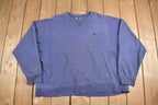 Vintage 1990s Blank Navy Blue Starter Crewneck Sweatshirt