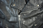 Vintage 1990s First Genuine Leather Biker Jacket Adult 52