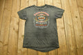 Vintage Very Faded and Thin Harley Davidson Motorcycles 3D Emblem Whiskey T-Shirt Distressed Single Stitch Made In USA